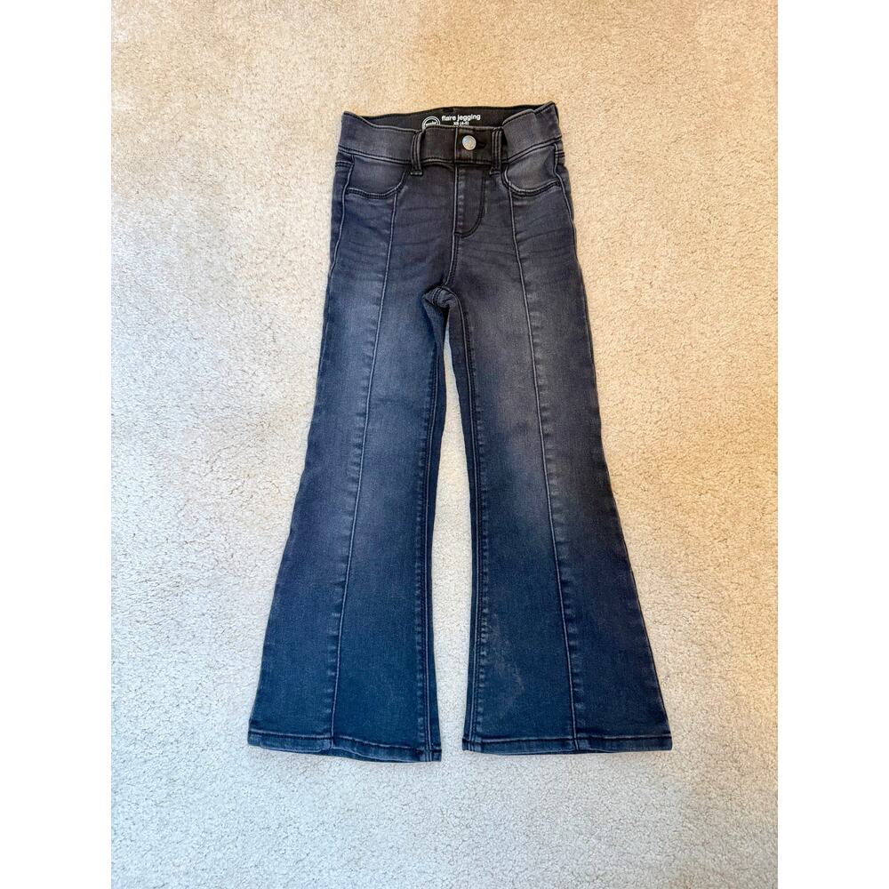 Black Flared Jeggings size girls extra small 4-5T Pull on pants